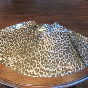 BlackMilk Shiny Animal Print Circle Skater Skirt S